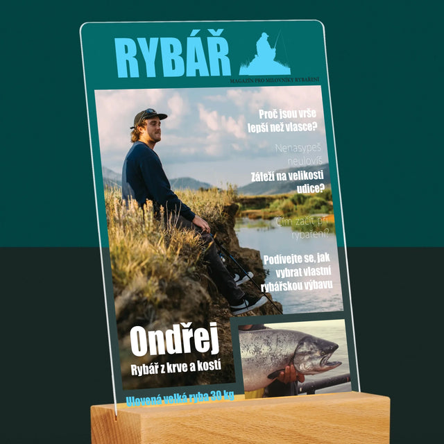 Obálka Časopisu: Rybář - Tisk Na Akrylovém Skle