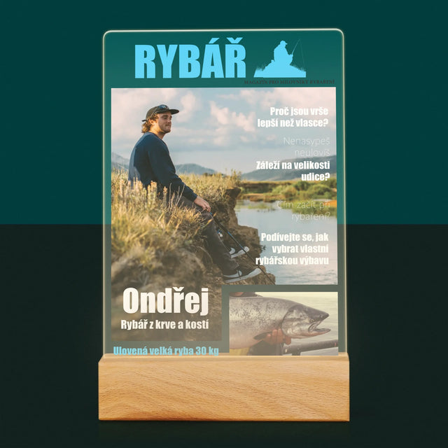 Obálka Časopisu: Rybář - Tisk Na Akrylovém Skle