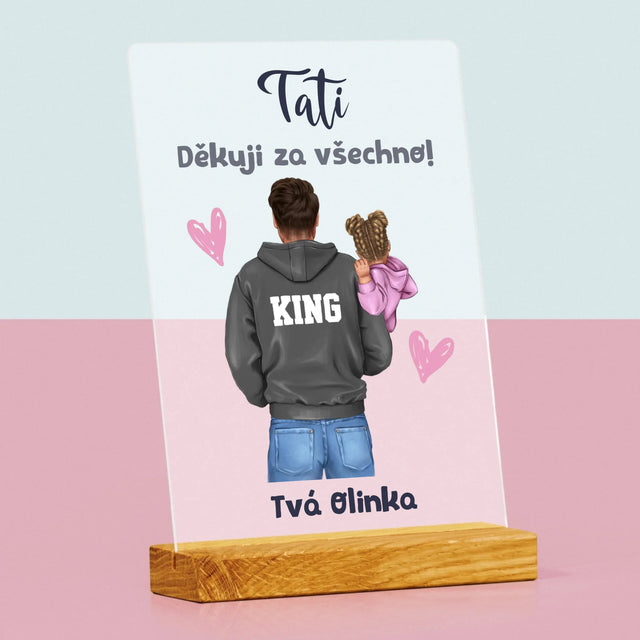 Designér Postav: Táta S Dítětem - Tisk Na Akrylovém Skle