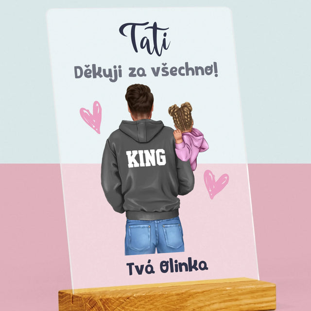Designér Postav: Táta S Dítětem - Tisk Na Akrylovém Skle