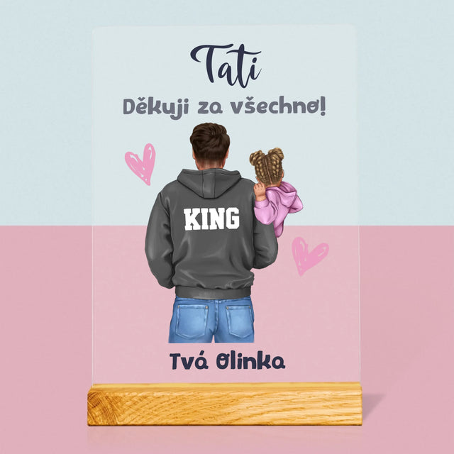 Designér Postav: Táta S Dítětem - Tisk Na Akrylovém Skle