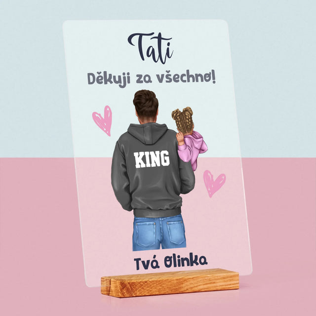 Designér Postav: Táta S Dítětem - Tisk Na Akrylovém Skle