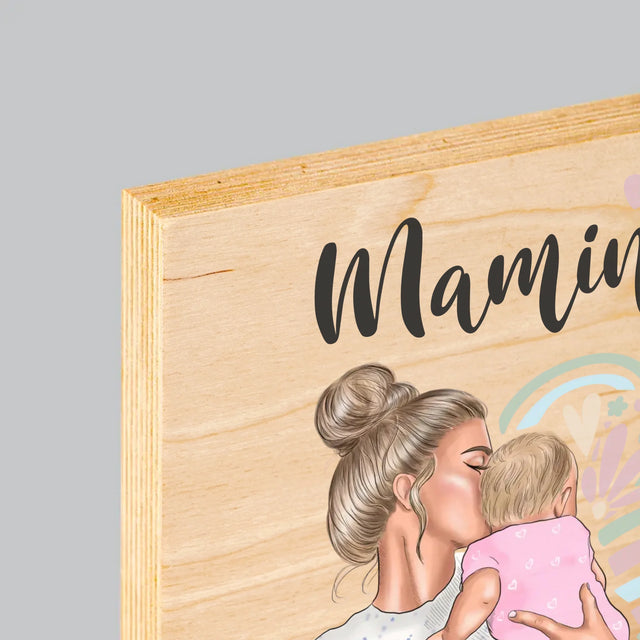 Designér Postav: Mladá Mamina - Tisk Na Dřevo