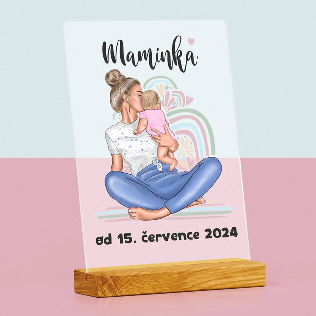 Designér Postav: Mladá Mamina - Tisk Na Akrylovém Skle