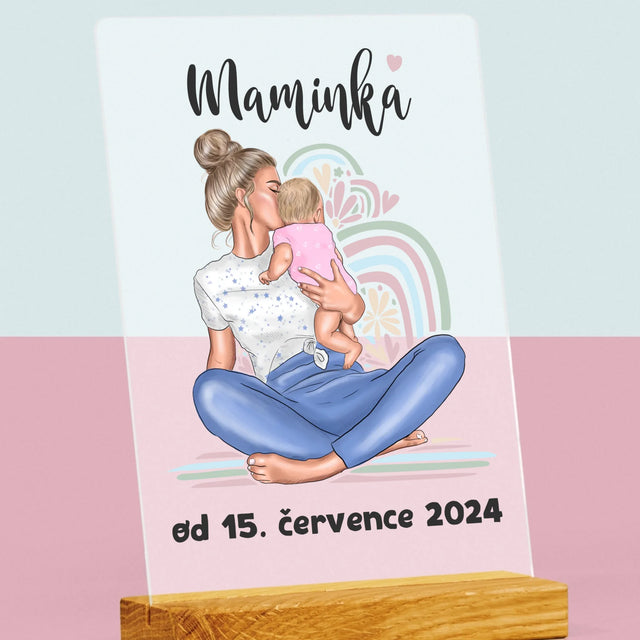 Designér Postav: Mladá Mamina - Tisk Na Akrylovém Skle