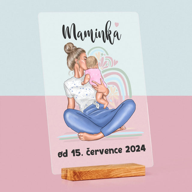Designér Postav: Mladá Mamina - Tisk Na Akrylovém Skle