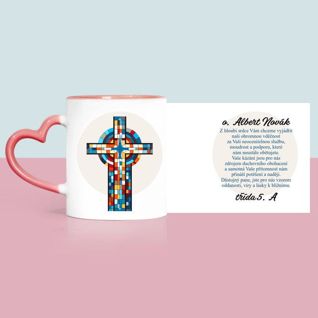 Jméno A Nápis: Poděkování Kříž - Hrnek