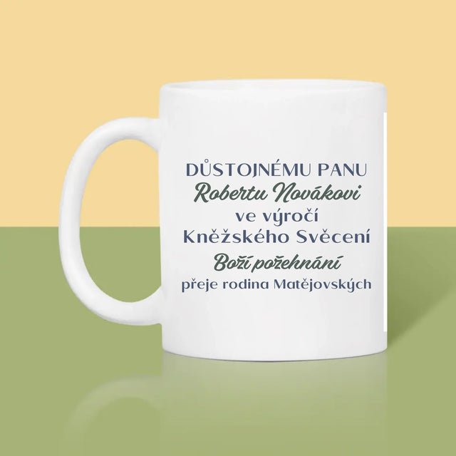 Jméno A Nápis: Výročí Kněžského Svěcení - Hrnek