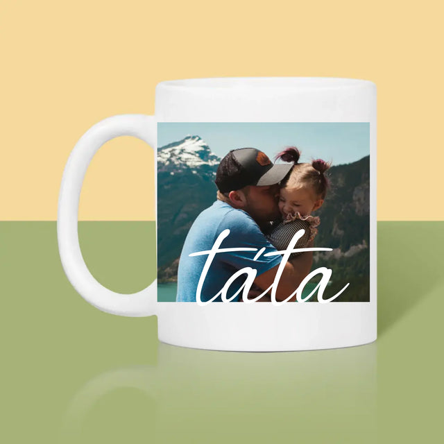 Fotka A Textem: Nenahraditelný Táta Věnování - Hrnek