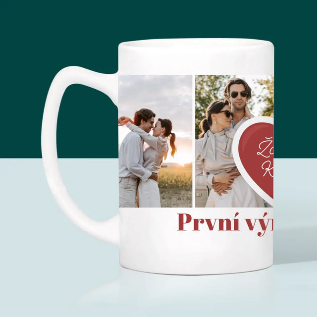 Fotokoláž: První Výročí Srdce - Hrnek