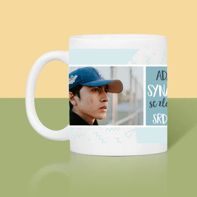 Fotokoláž: Syn Se Zlatým Srdcem - Hrnek