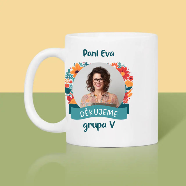 Fotka A Textem: Poděkování Paní Učitelce - Hrnek