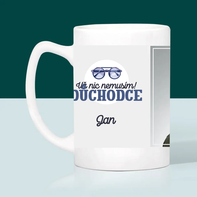 Fotka A Textem: Už Nic Nemusím! Důchodce - Hrnek