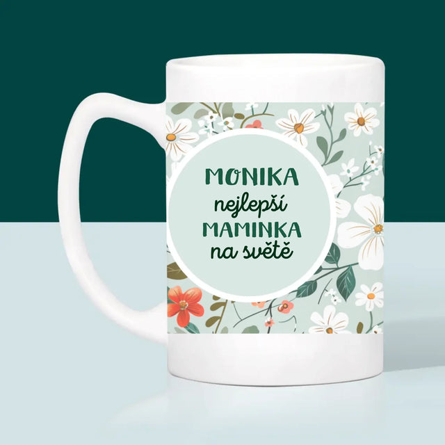 Fotka A Textem: Nejlepší Maminka Květiny - Hrnek