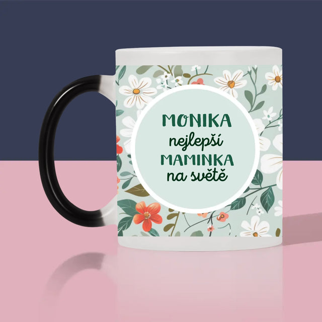 Fotka A Textem: Nejlepší Maminka Květiny - Hrnek