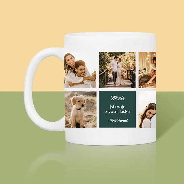 Fotokoláž: Koláž Milostná - Hrnek