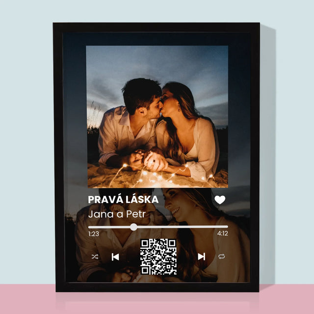 Fotka A Textem: Spotify S Vašimi Fotkami A Qr Kódem - Tisk V Rámečku