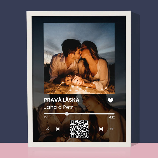Fotka A Textem: Spotify S Vašimi Fotkami A Qr Kódem - Tisk V Rámečku
