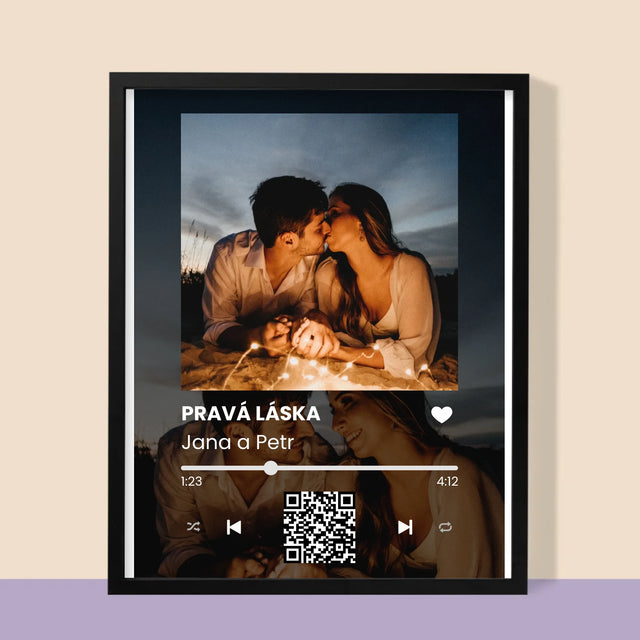 Fotka A Textem: Spotify S Vašimi Fotkami A Qr Kódem - Tisk V Rámečku