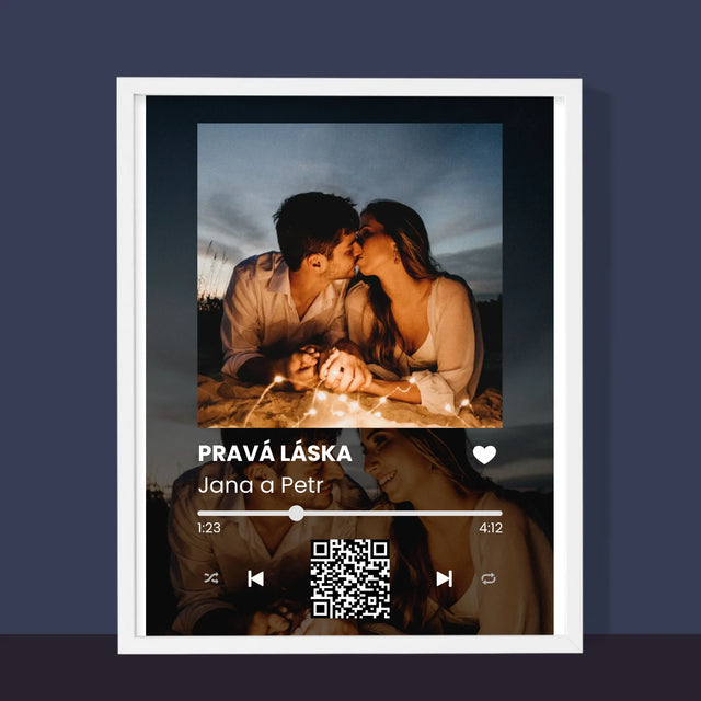 Fotka A Textem: Spotify S Vašimi Fotkami A Qr Kódem - Tisk V Rámečku