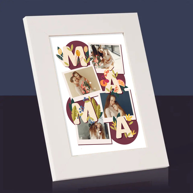 Fotokoláž: Písmenka Máma - Fotorámeček
