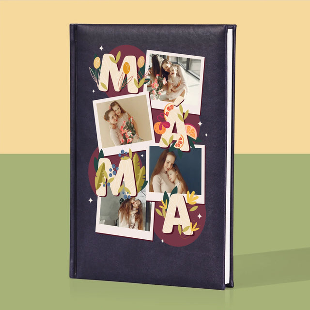 Fotokoláž: Písmenka Máma - Zápisník
