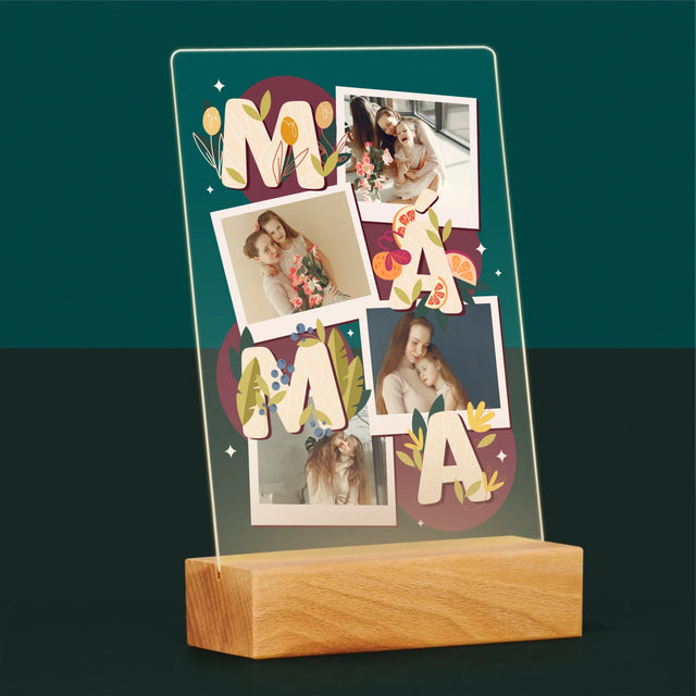 Fotokoláž: Písmenka Máma - Tisk Na Akrylovém Skle