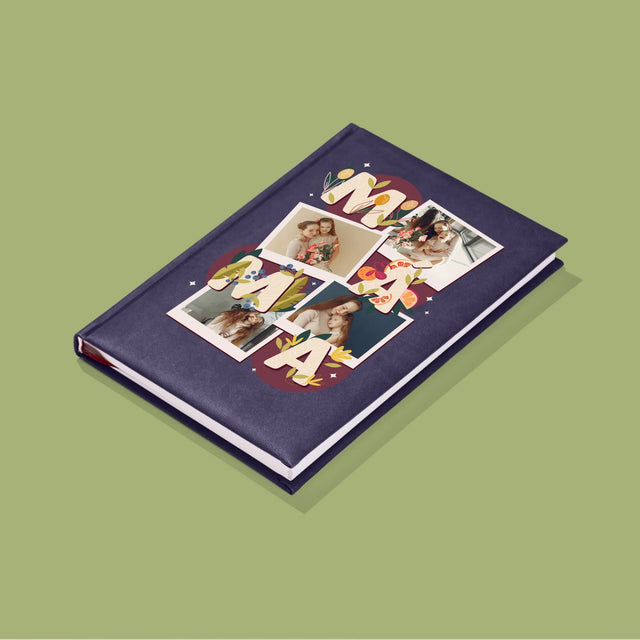 Fotokoláž: Písmenka Máma - Zápisník