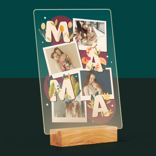 Fotokoláž: Písmenka Máma - Tisk Na Akrylovém Skle
