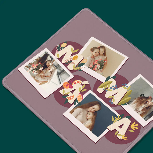 Fotokoláž: Písmenka Máma - Podložka Pod Myš