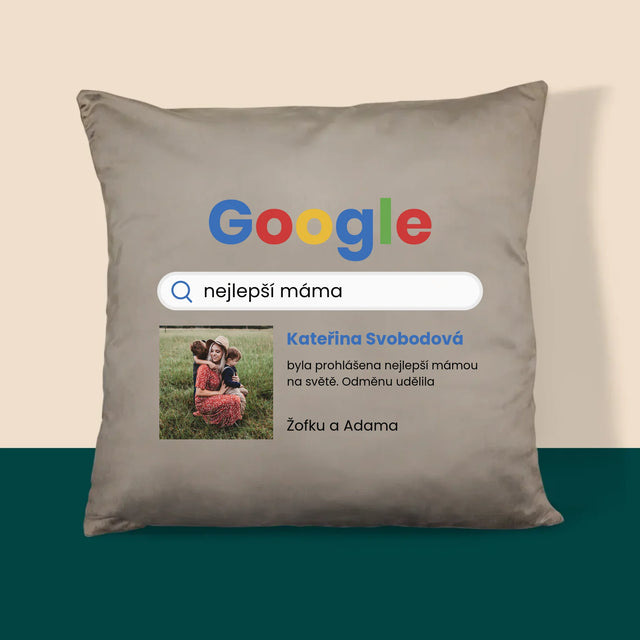 Fotka A Textem: Nejlepší Máma Výsledek Google - Polštář