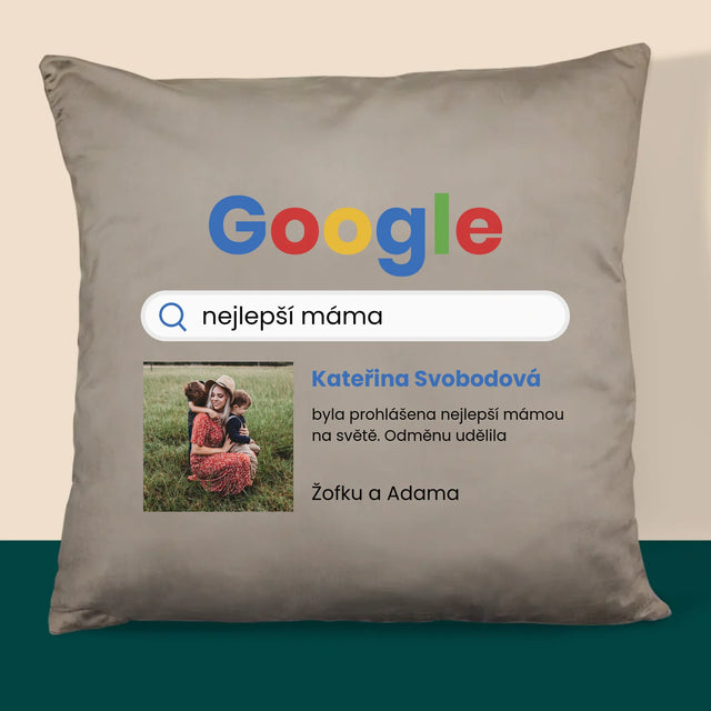 Fotka A Textem: Nejlepší Máma Výsledek Google - Polštář