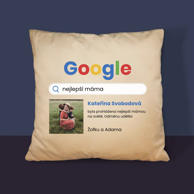 Fotka A Textem: Nejlepší Máma Výsledek Google - Polštář