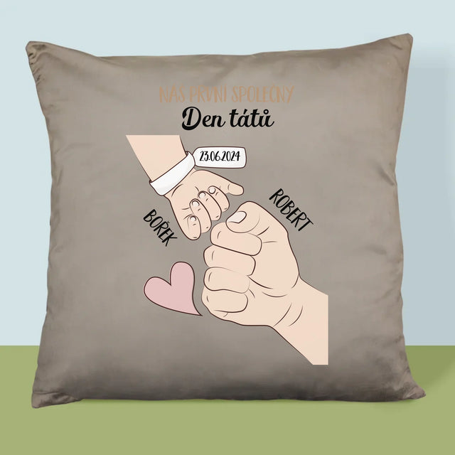 Jméno A Nápis: První Společný Den Tátů - Polštář