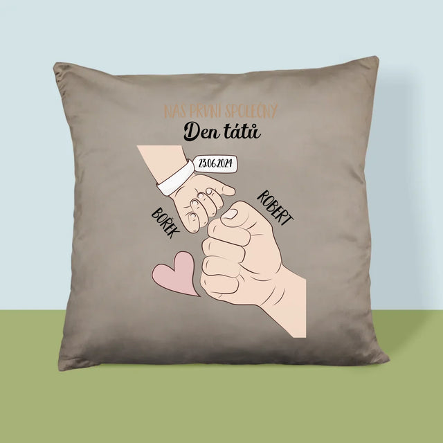Jméno A Nápis: První Společný Den Tátů - Polštář