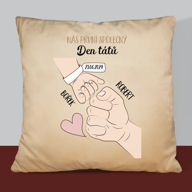 Jméno A Nápis: První Společný Den Tátů - Polštář