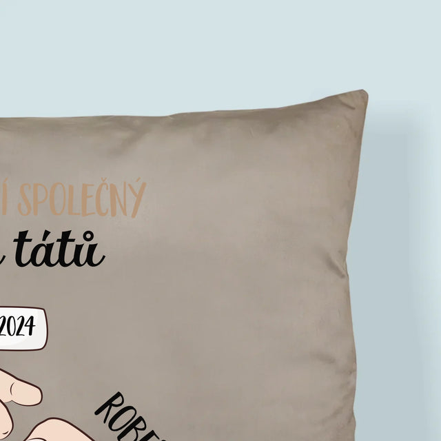 Jméno A Nápis: První Společný Den Tátů - Polštář
