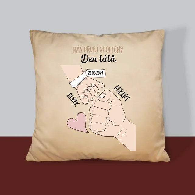 Jméno A Nápis: První Společný Den Tátů - Polštář
