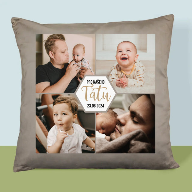 Fotokoláž: Pro Našeho Tátu - Polštář