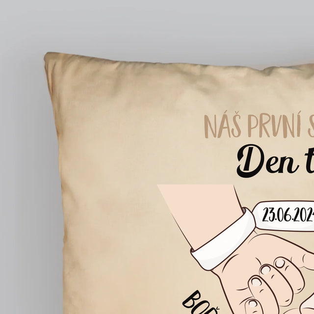 Jméno A Nápis: První Společný Den Tátů - Polštář