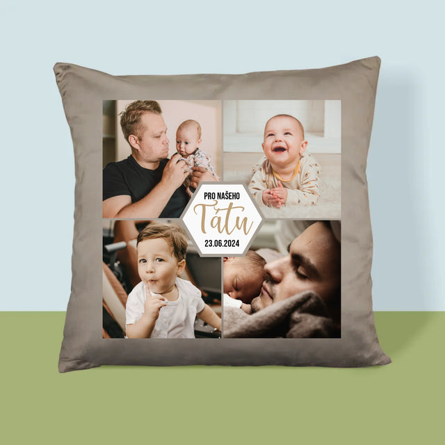 Fotokoláž: Pro Našeho Tátu - Polštář