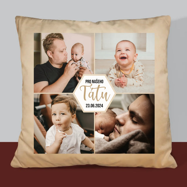 Fotokoláž: Pro Našeho Tátu - Polštář