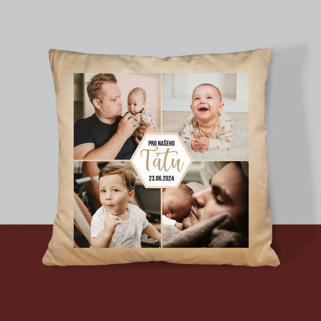 Fotokoláž: Pro Našeho Tátu - Polštář