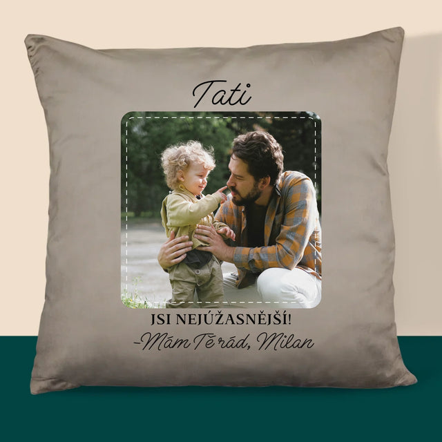 Fotka A Textem: Nejúžasnější Táta - Polštář