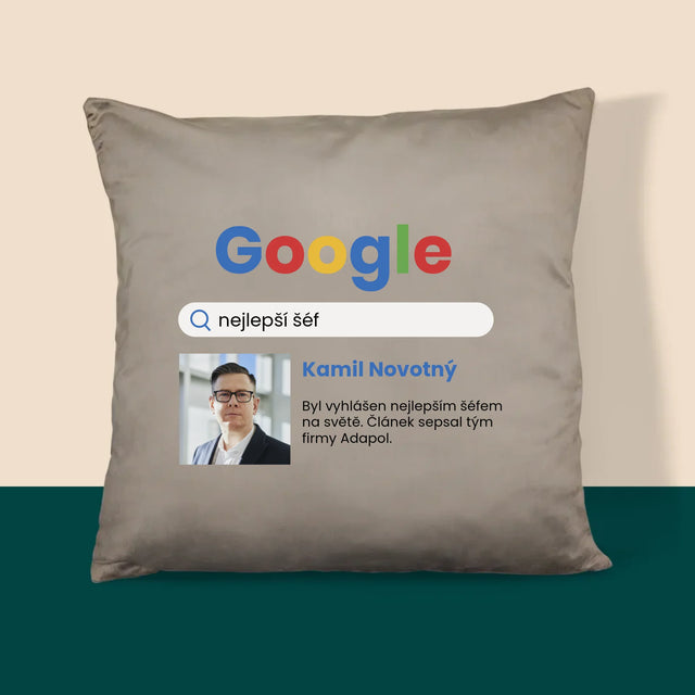 Fotka A Textem: Nejlepší Šéf Výsledek Google - Polštář
