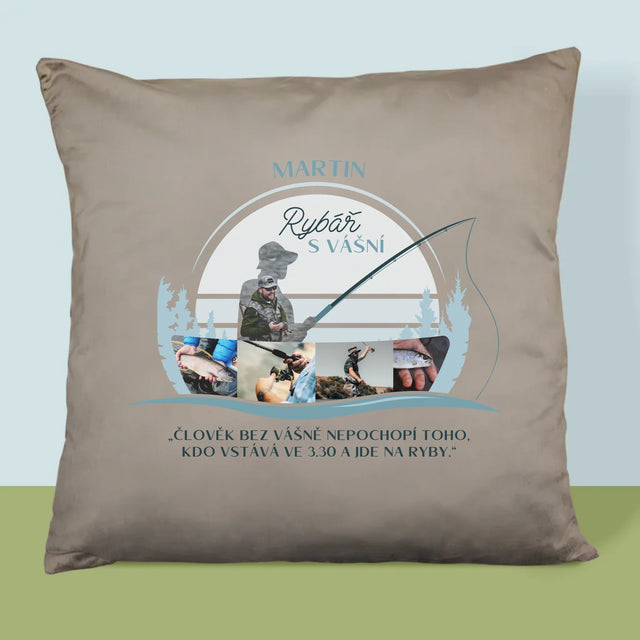 Tvar Z Fotek: Rybář S Vášní - Polštář