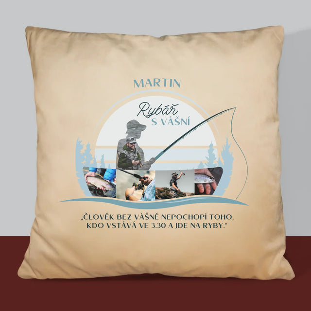 Tvar Z Fotek: Rybář S Vášní - Polštář