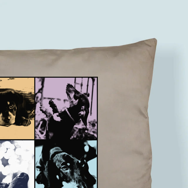 Fotokoláž: Štěně Jak Taylor - Polštář