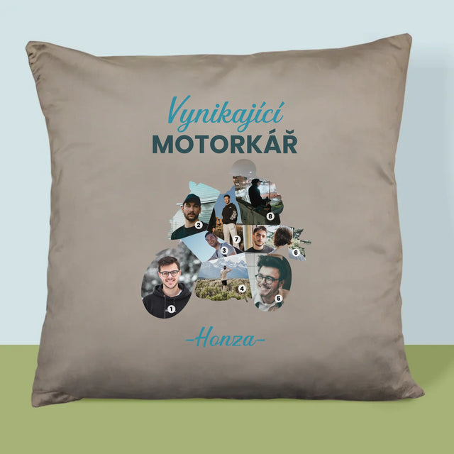 Tvar Z Fotek: Vynikající Motorkář - Polštář