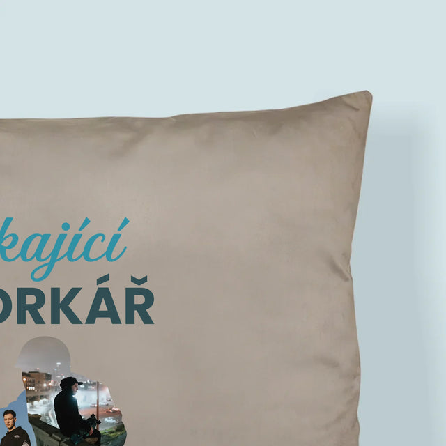 Tvar Z Fotek: Vynikající Motorkář - Polštář